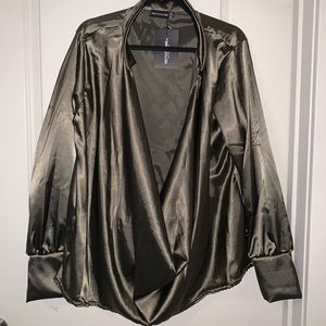 PLT: Khaki satin top